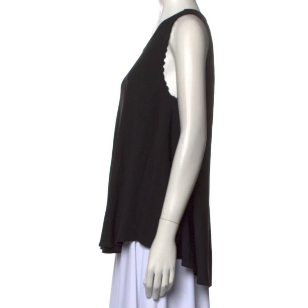 Sleeveless top "Born for Love and Lemons", with black embroidered edges design - Picture 2 of 3